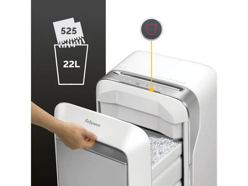 Fellowes Aktenvernichter LX201 P-5, 12 Seiten, Weiss