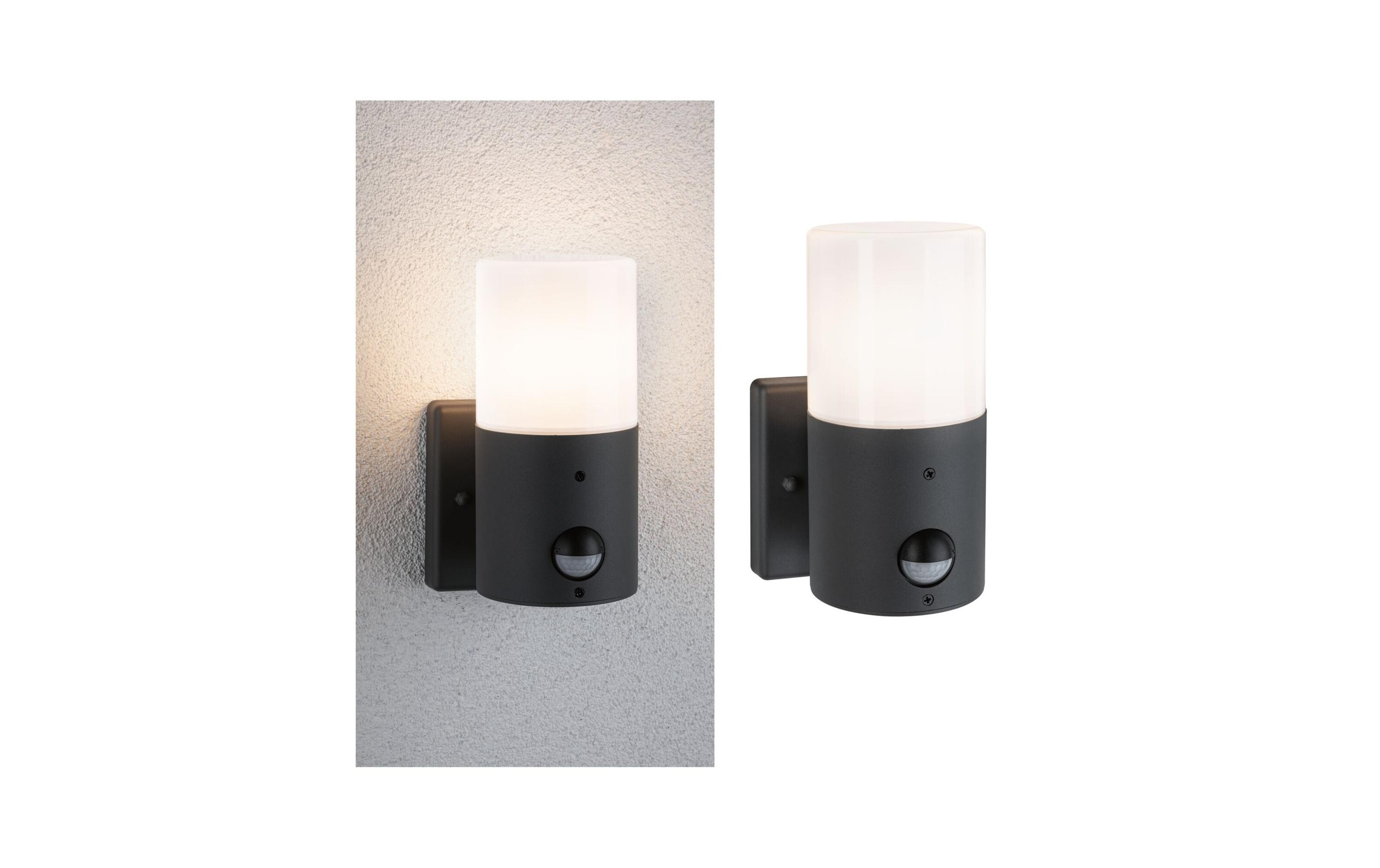 Paulmann Wandleuchte Tubs Bewegungsmelder max. 15W 230 V Grau matt Paulmann Wandleuchte Tubs Bewegungsmelder max. 15W 230 V Grau matt