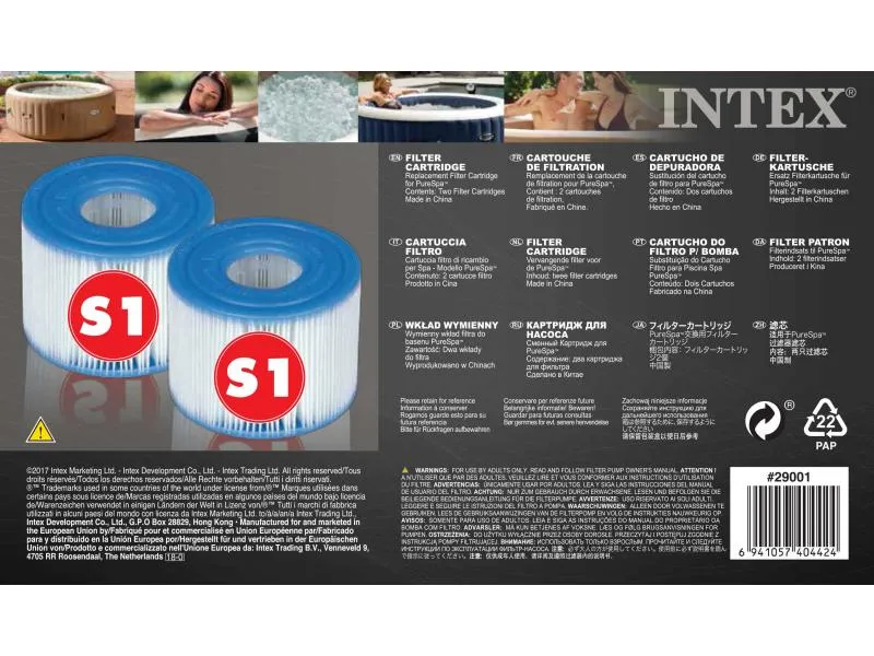 Intex Pool-Filterkartusche Pure Spa Typ S1 Doppelpack Intex Pool-Filterkartusche Pure Spa Typ S1 Doppelpack