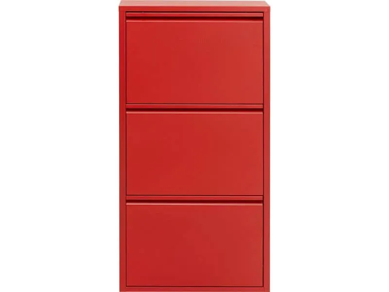 Kare Schuhschrank Caruso 3, Rot Kare Schuhschrank Caruso 3, Rot