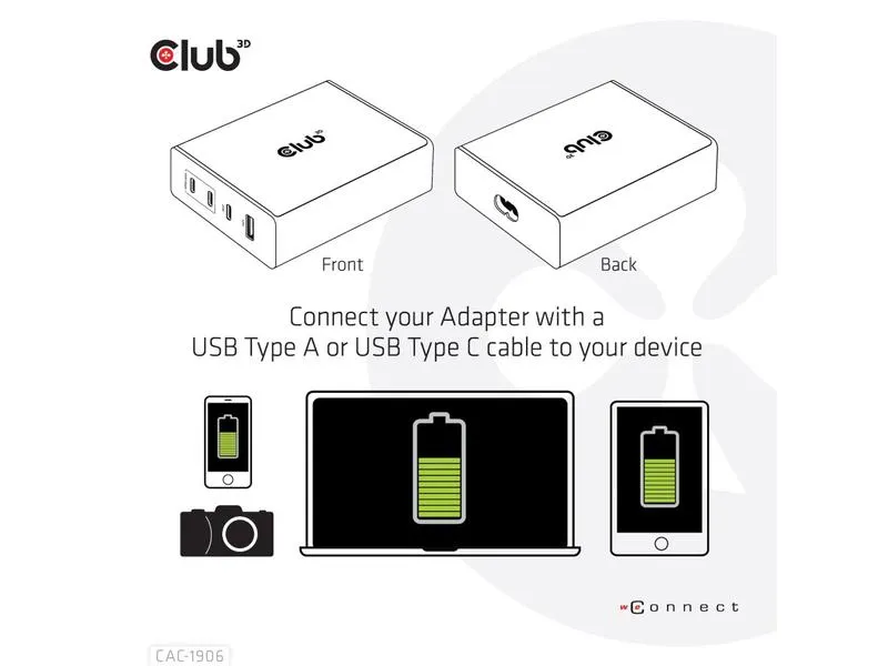 Club 3D USB-Wandladegerät CAC-1906