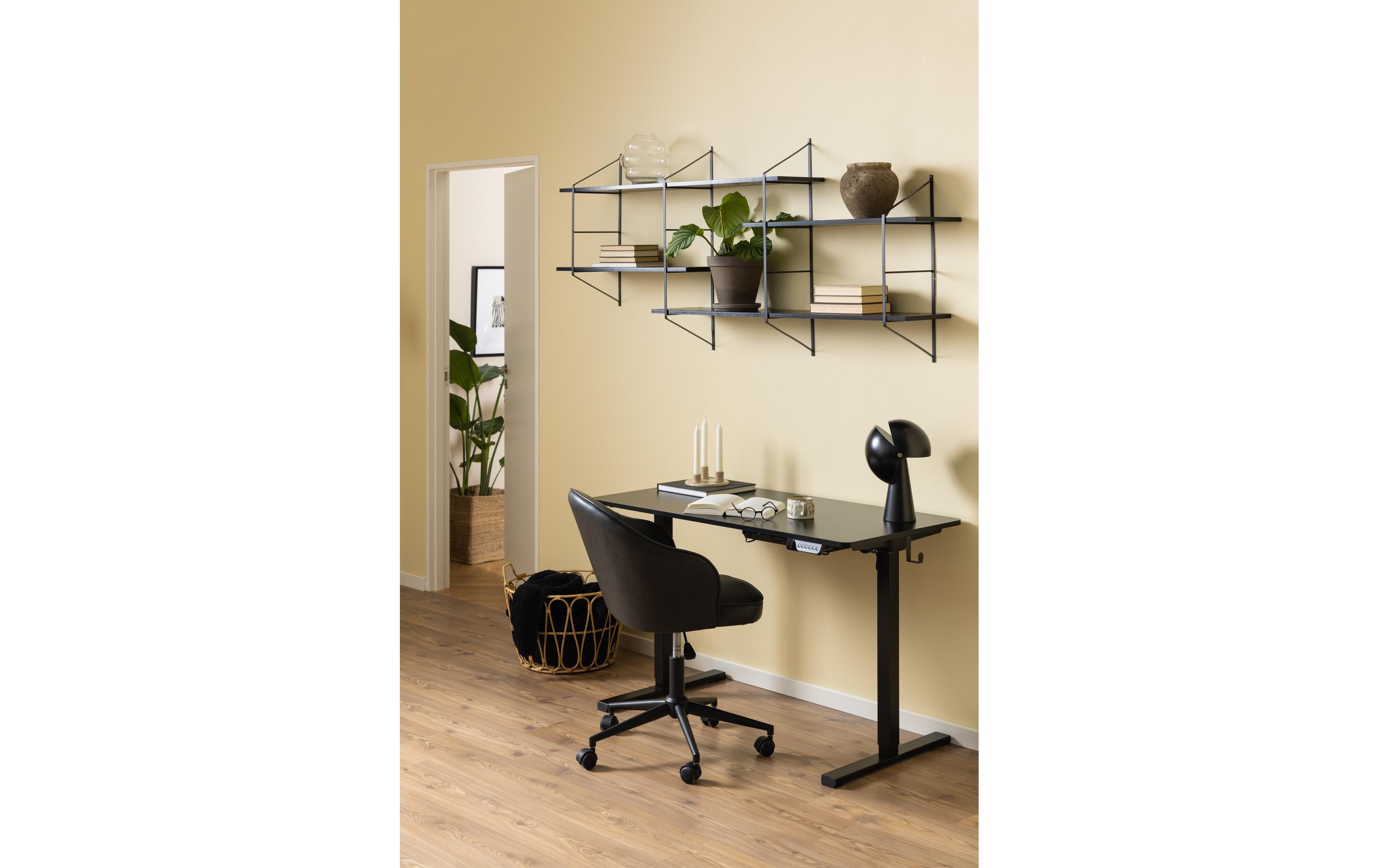 AC Design Wandregal Belfast 191 x 25,5 x 79 cm, Schwarz