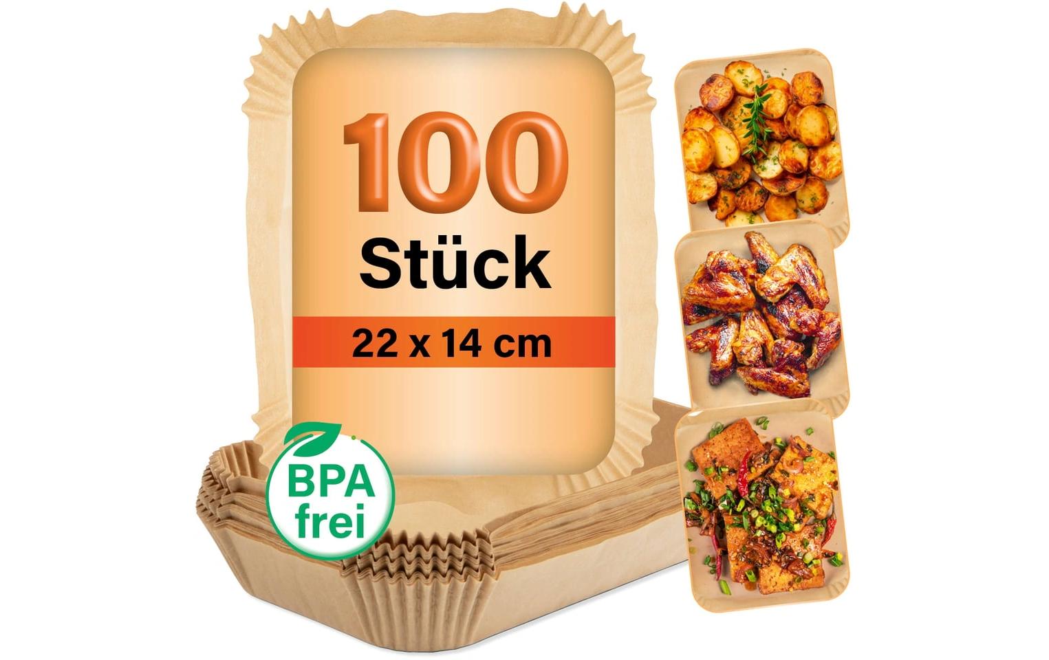 GOURMETmaxx Backpapier 100 Stück, 22 x 14 x 4.5 cm