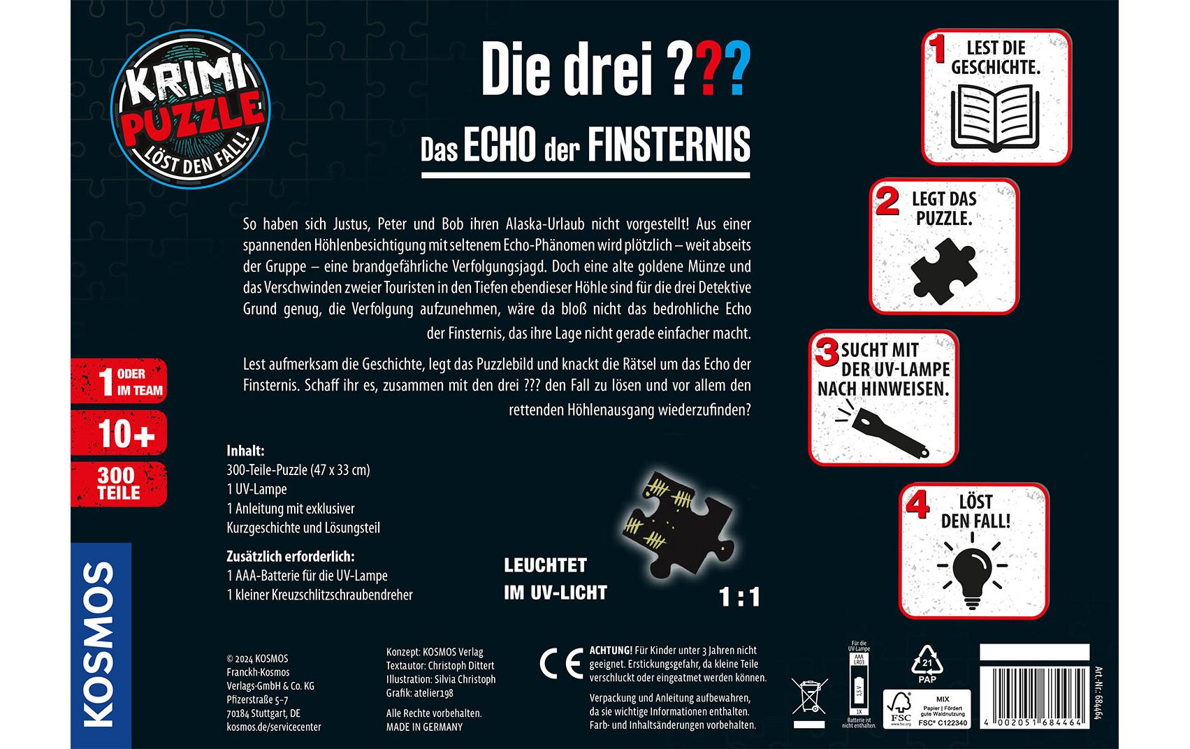 Kosmos Krimi-Puzzle Die drei ??? Das Echo der Finsternis Kosmos Krimi-Puzzle Die drei ??? Das Echo der Finsternis