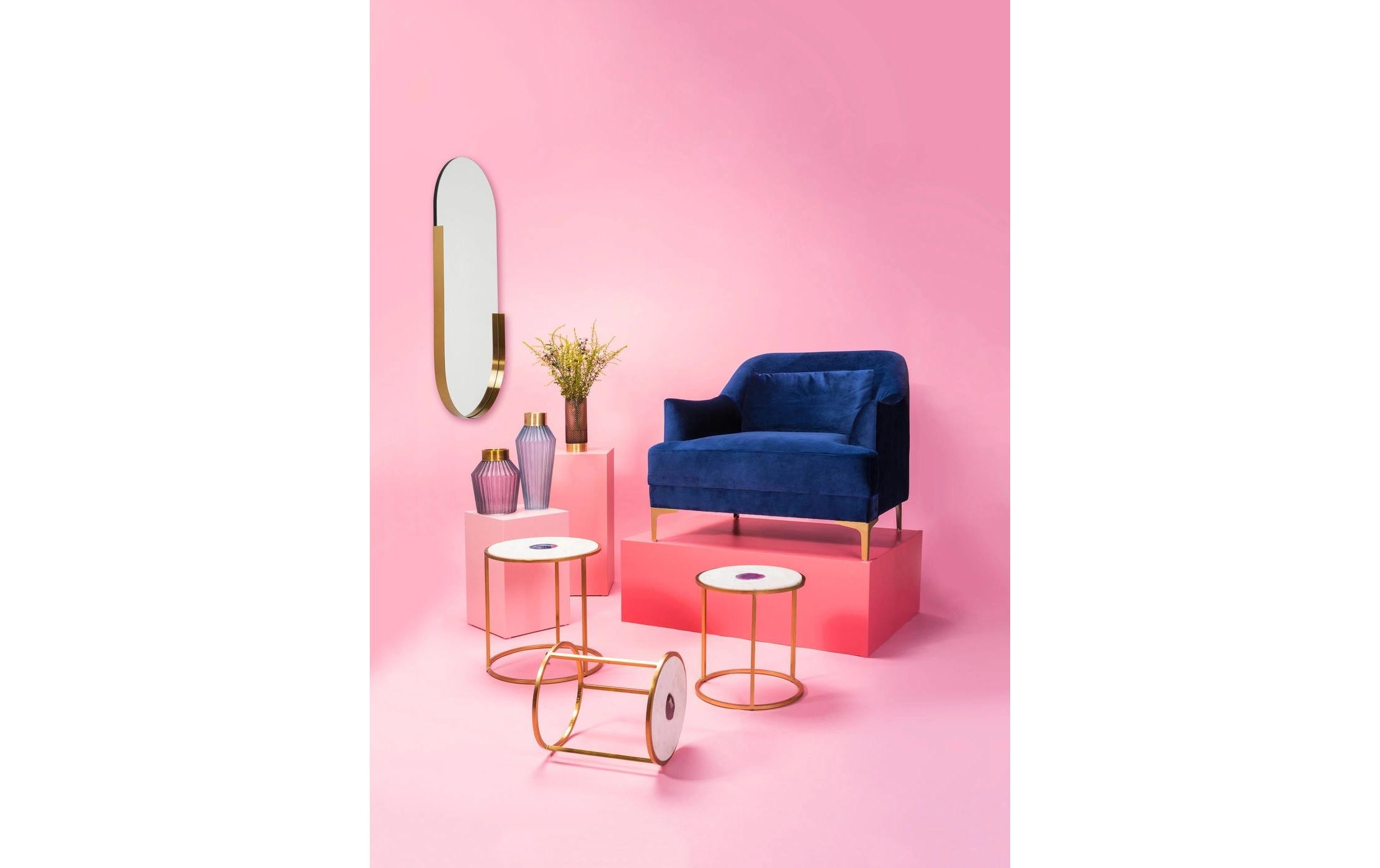 Kare Spiegel Hipster Oval 50 x 114 cm, Gold