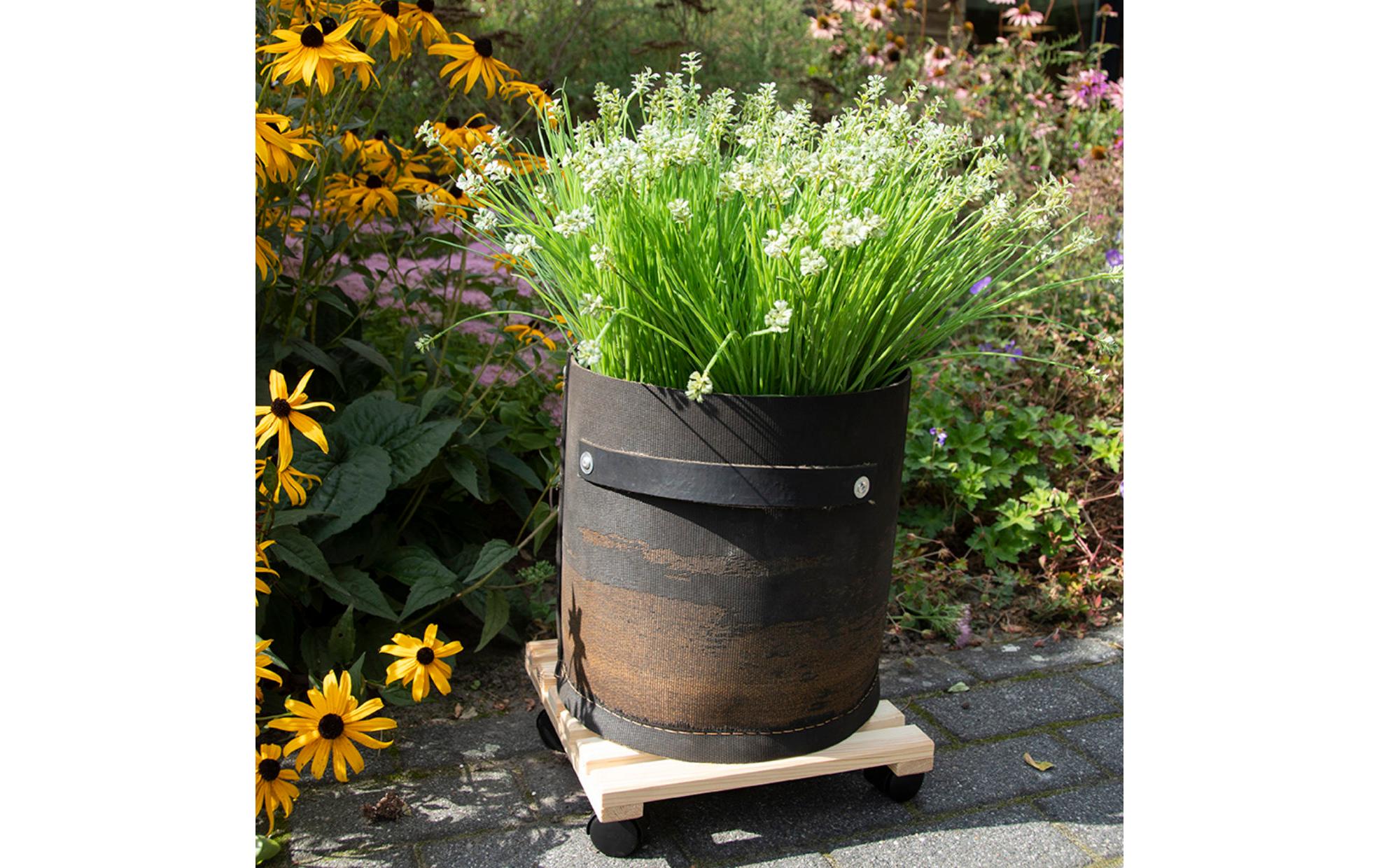 Esschert Design Rolleruntersetzer Quadratisch L Nature/Schwarz