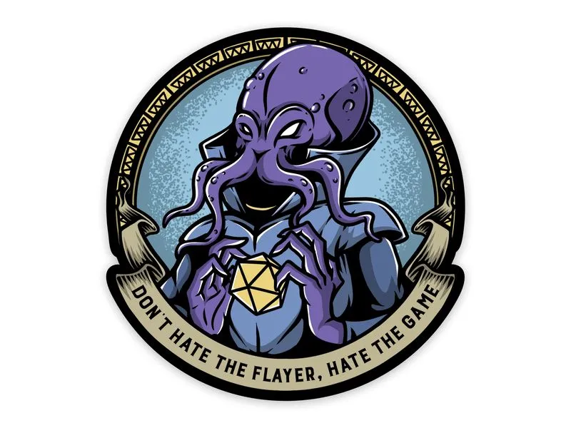 Glass Staff Don't Hate the Flayer Sticker Blau Glass Staff Don't Hate the Flayer Sticker Blau