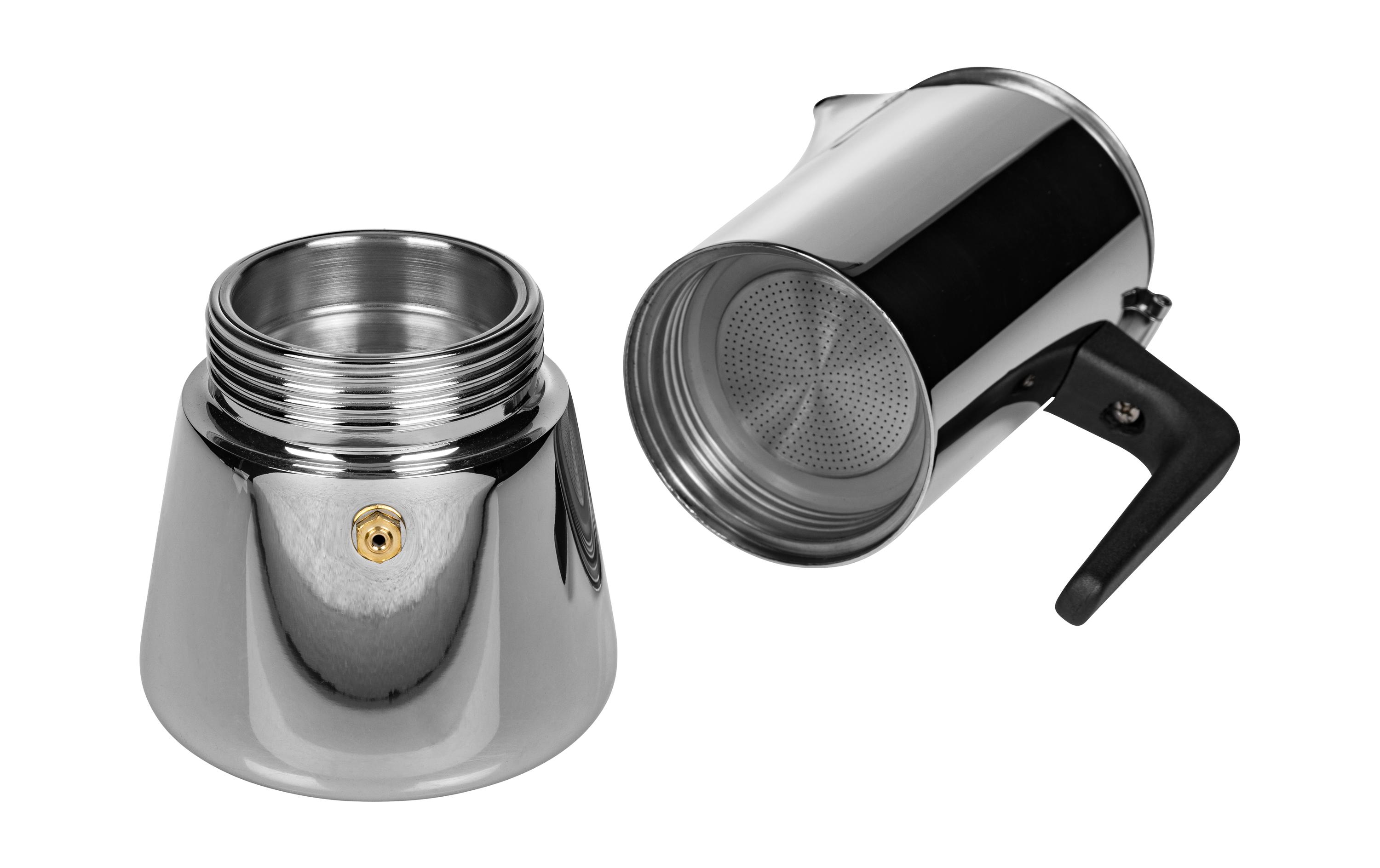 FURBER Espressokocher Chicchi 6 Tassen, Silber