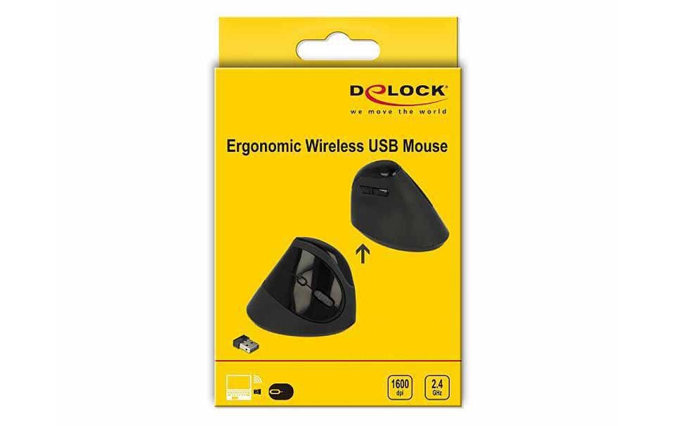 Delock Ergonomische Maus 12599 USB kabellos