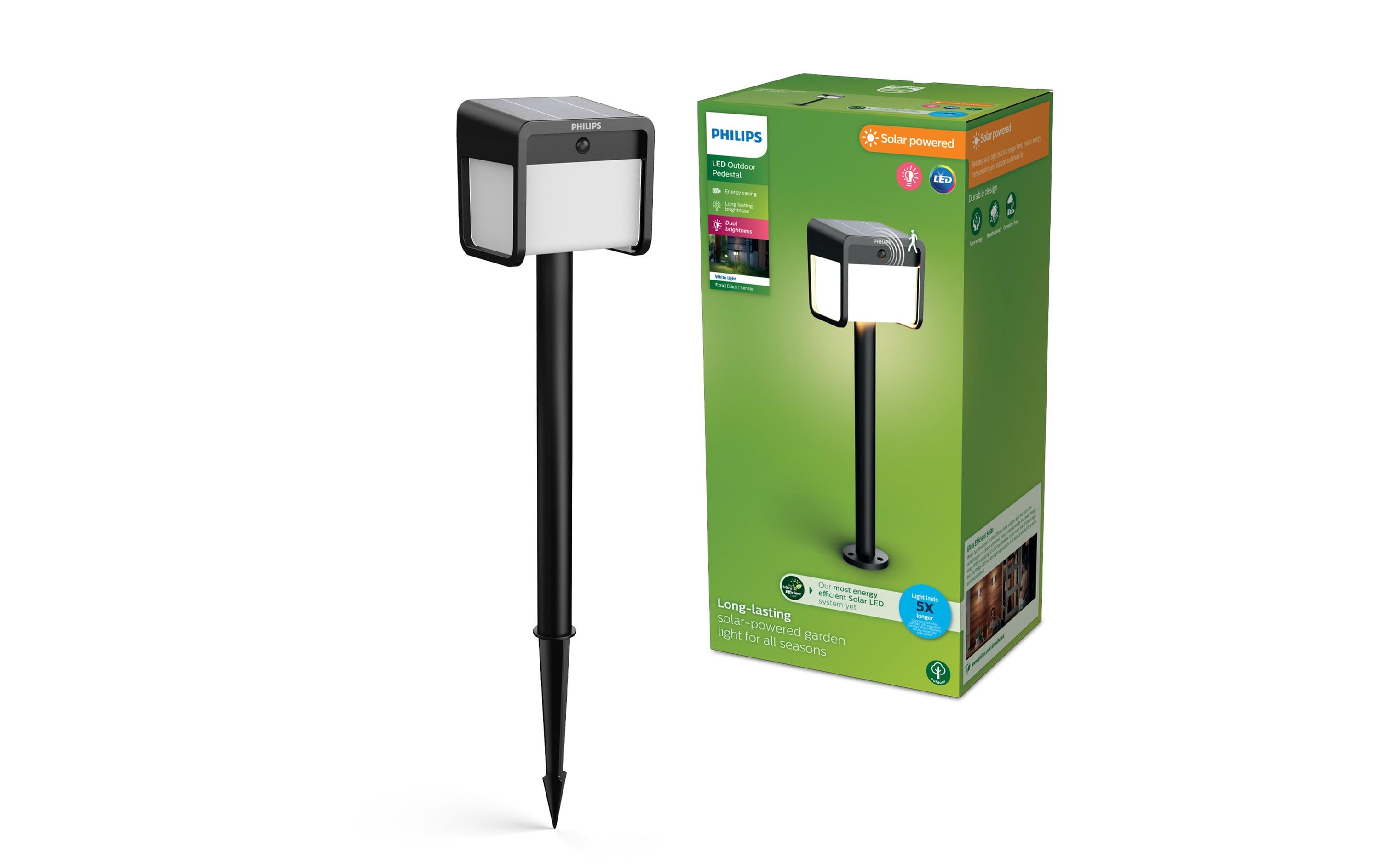 Philips Ezra Sockel Solar UE 3000K schwarz Philips Ezra Sockel Solar UE 3000K schwarz