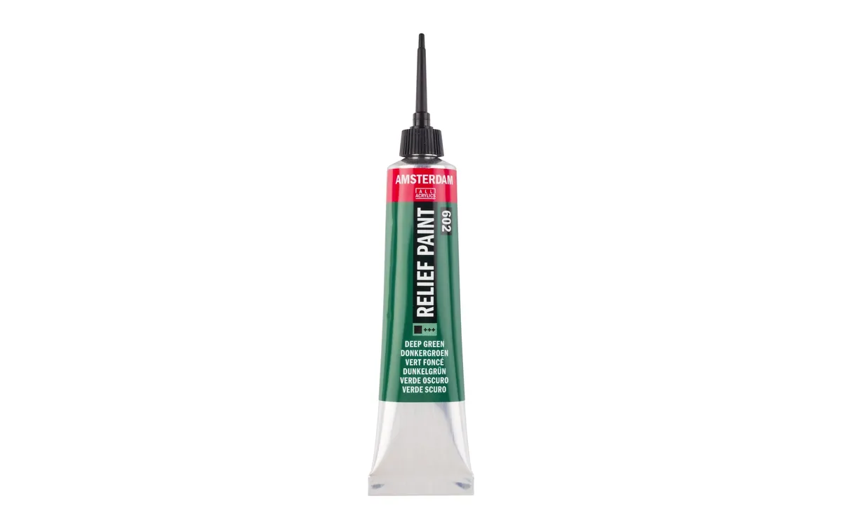 Amsterdam Acrylfarbe Reliefpaint 602 Tiefgrün deckend, 20 ml