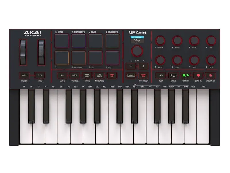 Akai Keyboard Controller MPK Mini IV Schwarz Akai Keyboard Controller MPK Mini IV Schwarz