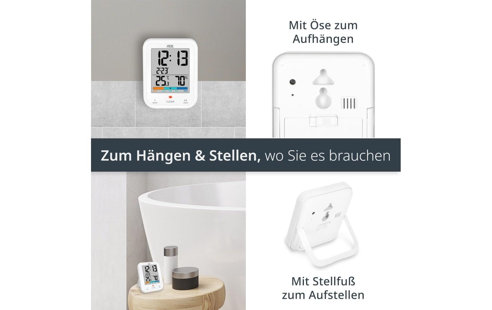 ADE Wetterstation Thermo-Hygrometer Weiss