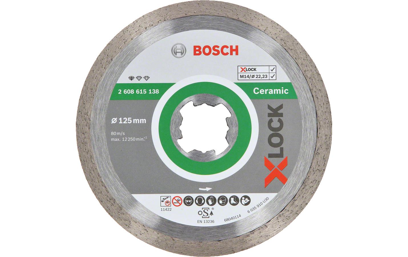 Bosch Professional Diamanttrennscheibe X-LOCK Standard Ceramic 125 mm