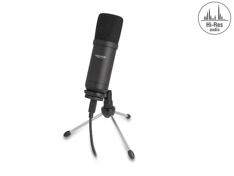 Delock Kondensatormikrofon Professionell USB mit Tischständer Delock Kondensatormikrofon Professionell USB mit Tischständer