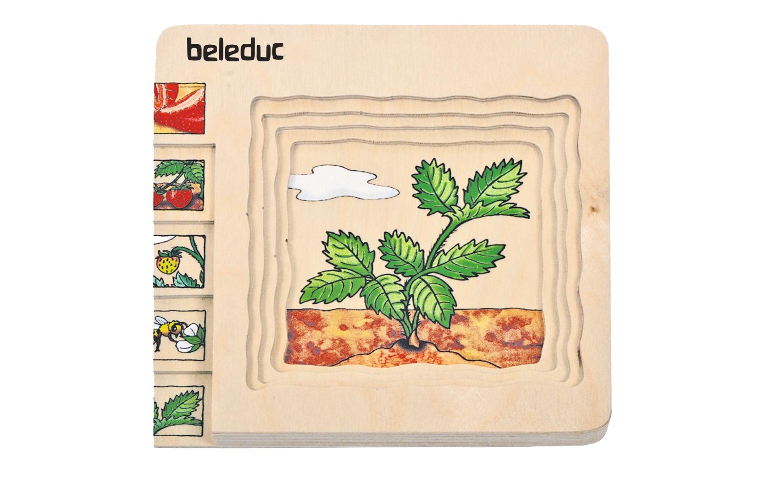 Beleduc Lagen-Puzzle Apfel / Erdbeere / Banane 3er-Pack
