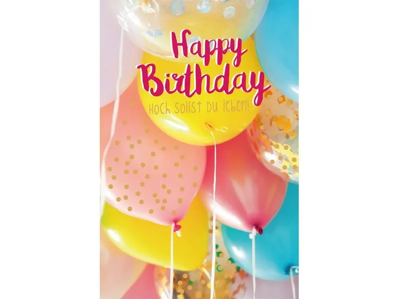 ABC Geburtstagskarte Farbige Ballons B6 ABC Geburtstagskarte Farbige Ballons B6