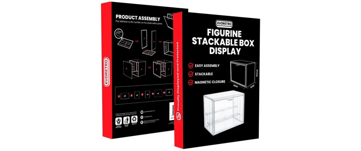 EvoRetro Acryl Box Display Case Figuren Stapelbar EvoRetro Acryl Box Display Case Figuren Stapelbar