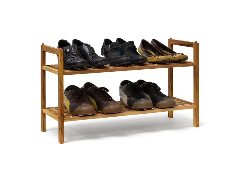 relaxdays Schuhregal stapelbar 69 x 40.5 cm, Nature relaxdays Schuhregal stapelbar 69 x 40.5 cm, Nature