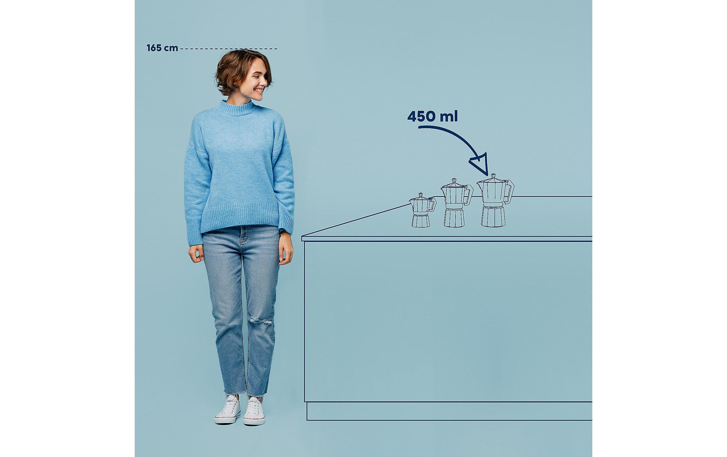 Kela Espressokocher Italia 9 Tassen, Silber