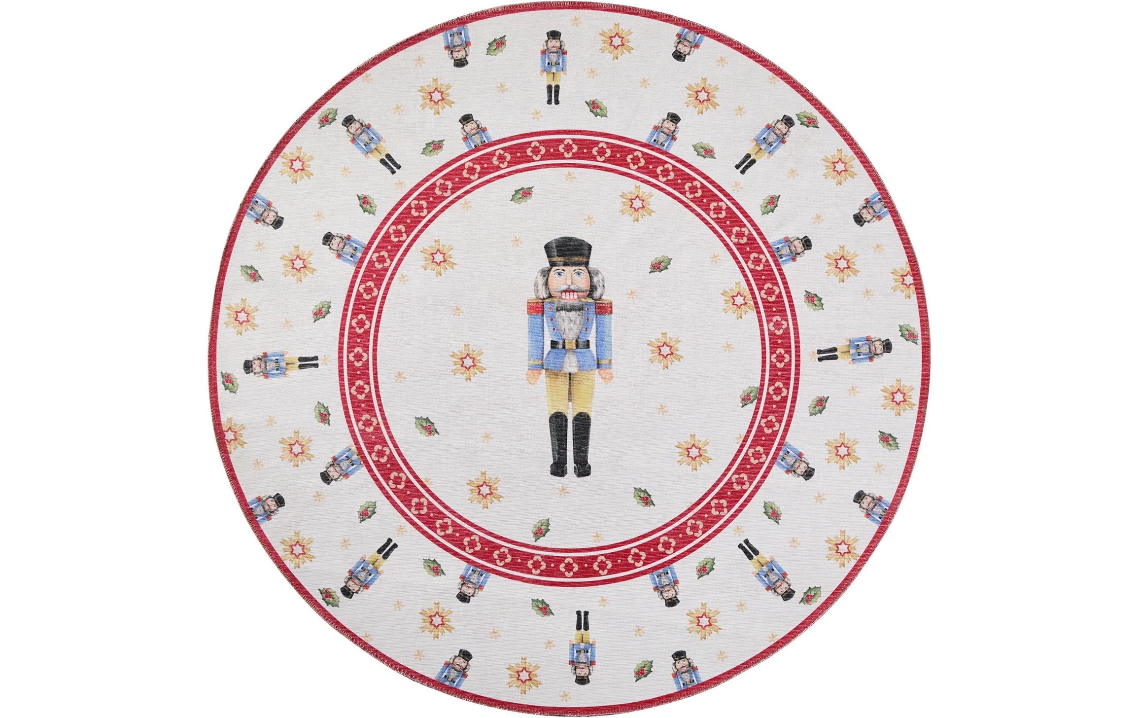 Villeroy & Boch Weihnachtsteppich Nussknacker 160 cm, Rot