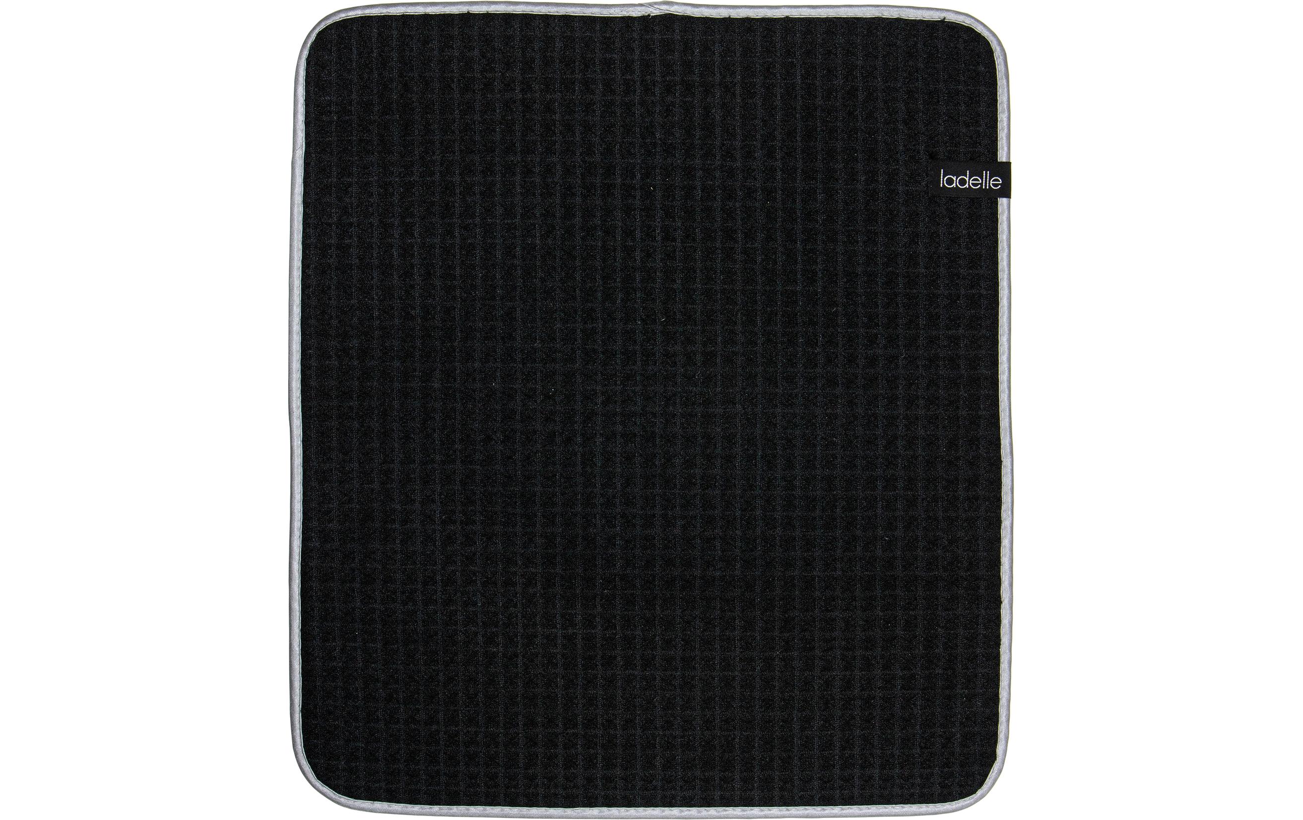 Ladelle Abtropfmatte Mega Waffle 41 x 45 cm, Schwarz