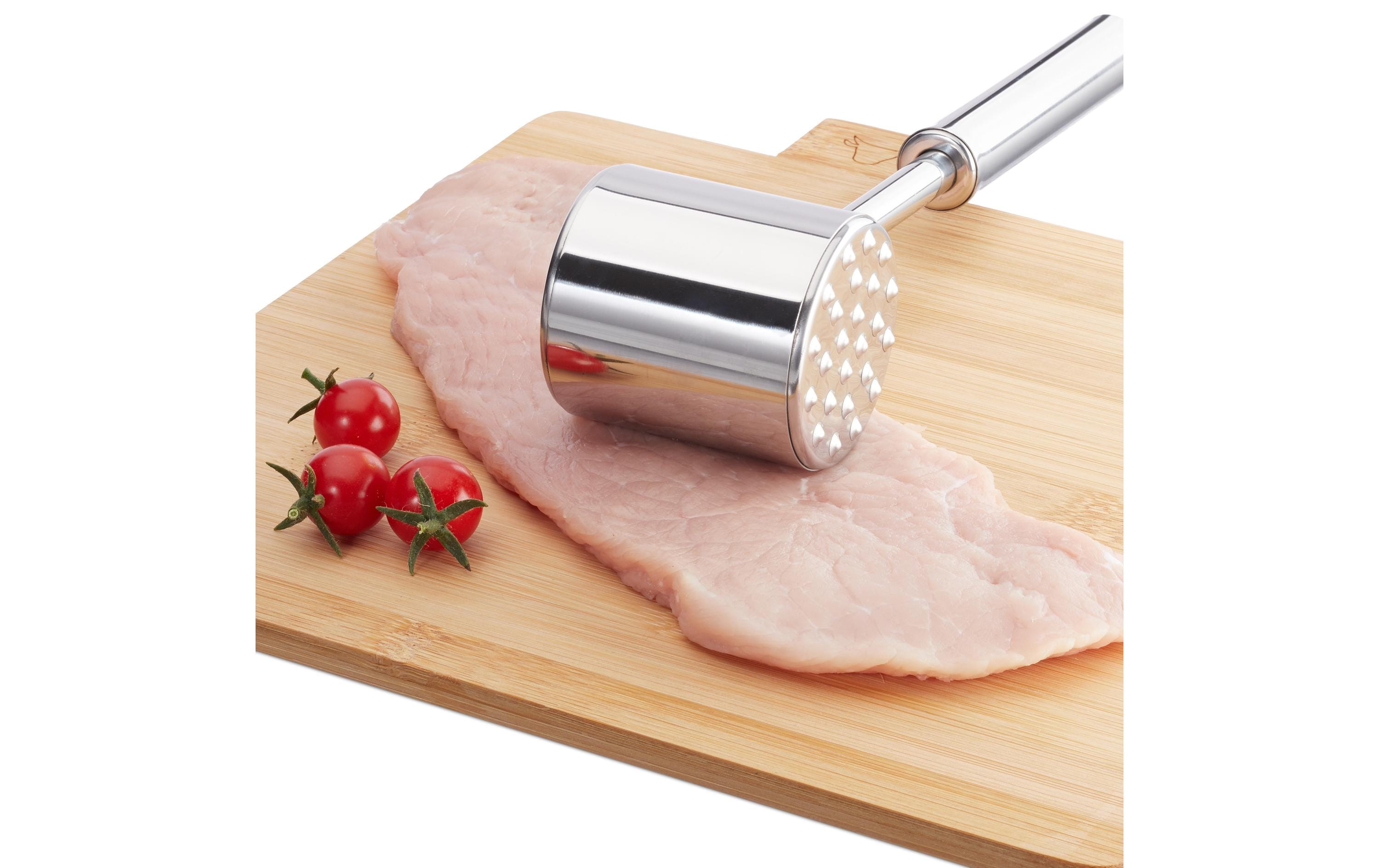 relaxdays Fleischklopfer Silber