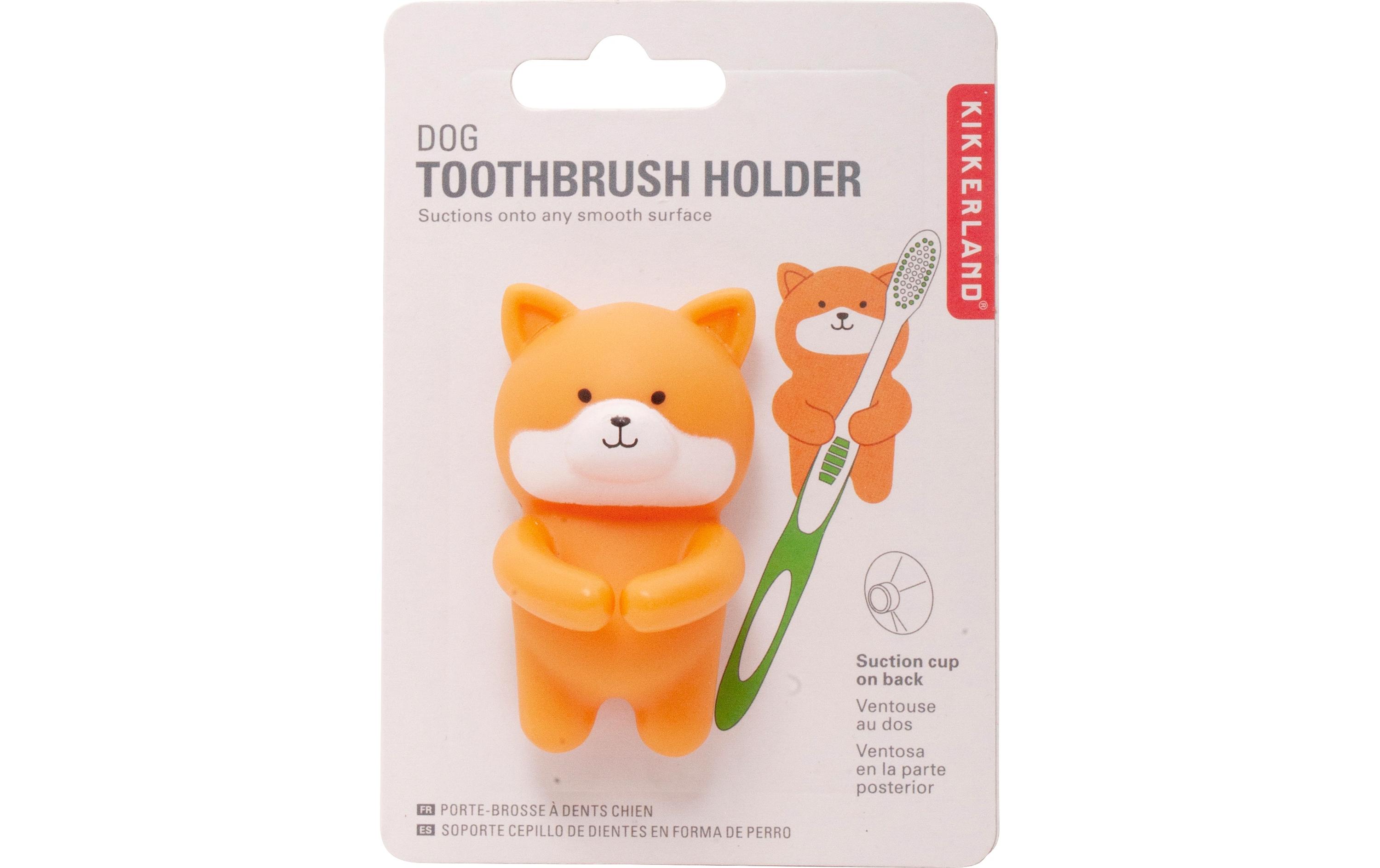 Kikkerland Zahnbürstenhalter Hund Orange/Weiss