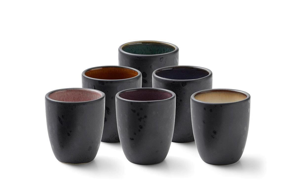 Bitz Espresso Becher 100 ml, 6 Stück, Schwarz/Mehrfarbig