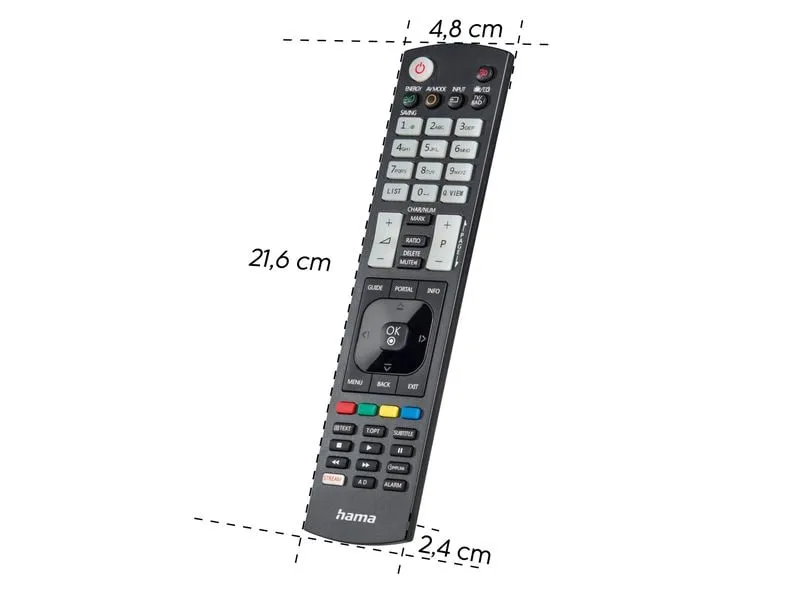 Hama Technics AG Universal-Fernbedienung für LG TVs, IR, lernfähig