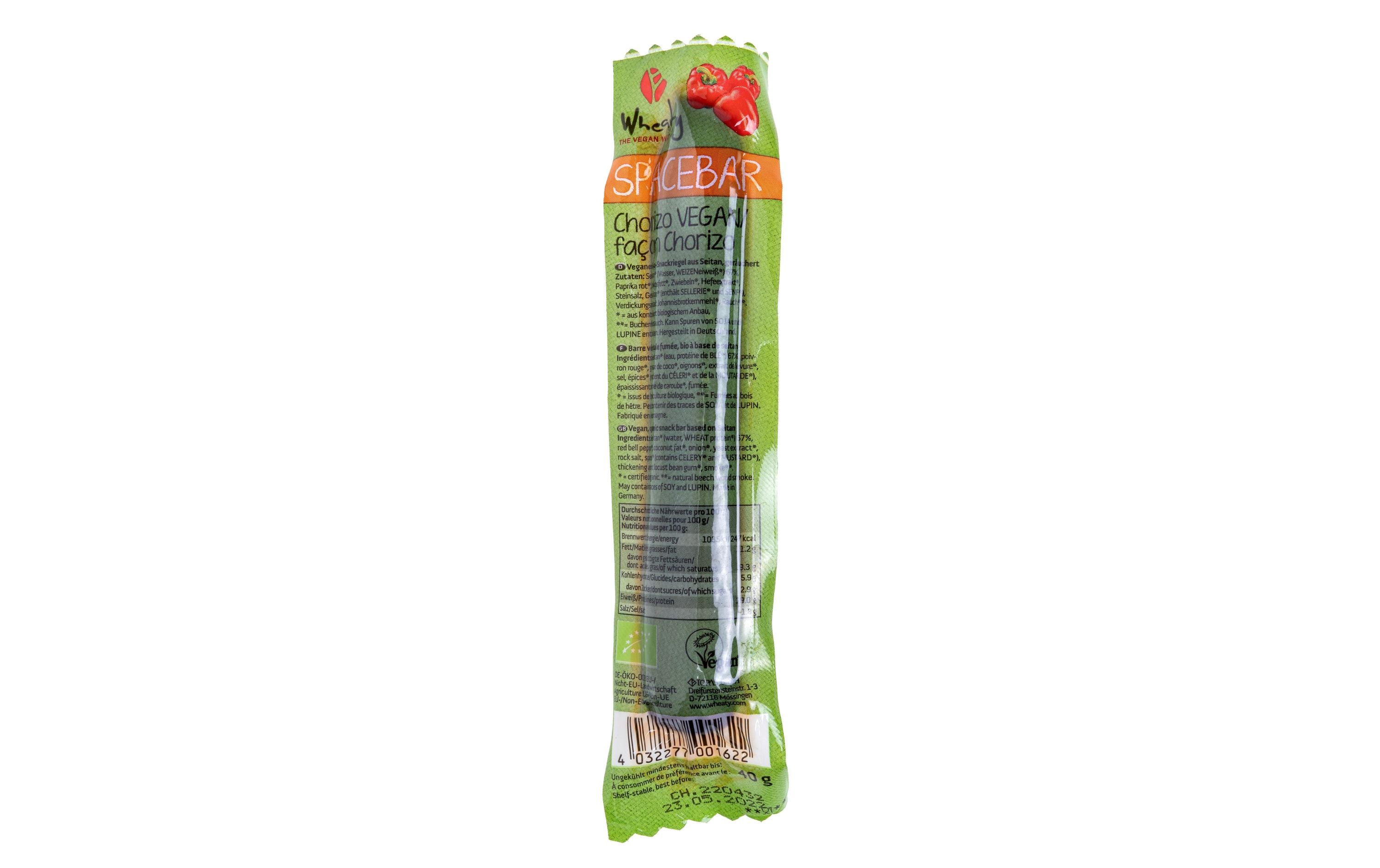 Wheaty Spacebar Chorizo Bio 40 g