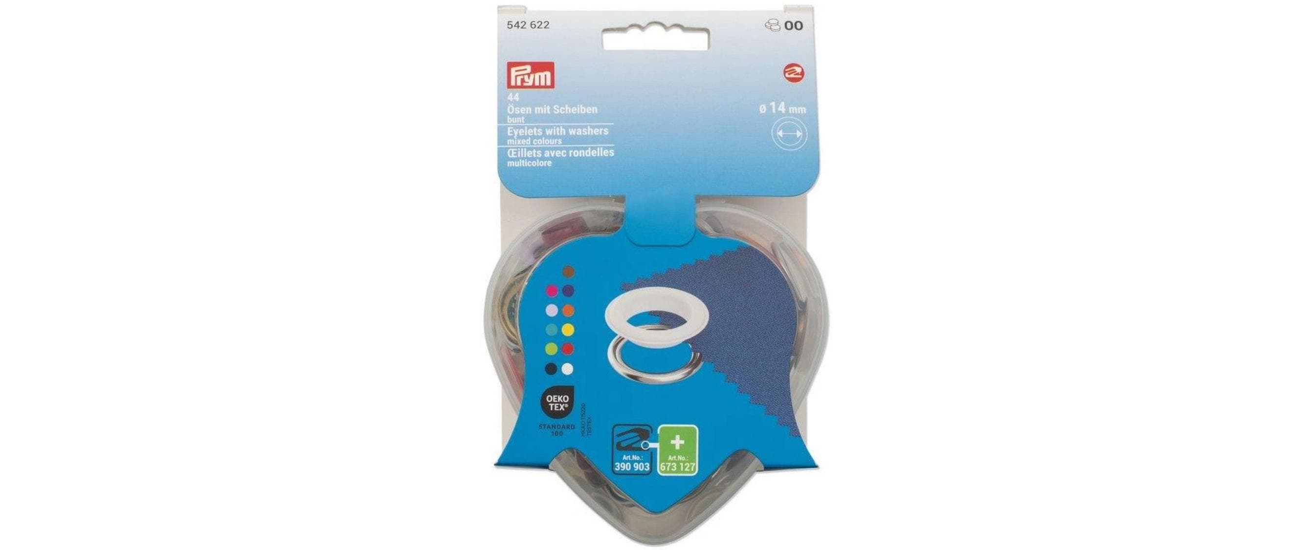 Prym Ösen mit Scheiben in Herzbox, 14 mm