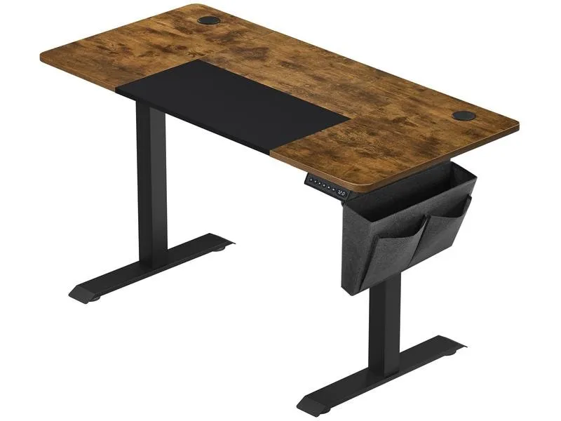 Songmics Stehtisch 120 x 60 cm, Vintagebraun-Schwarz