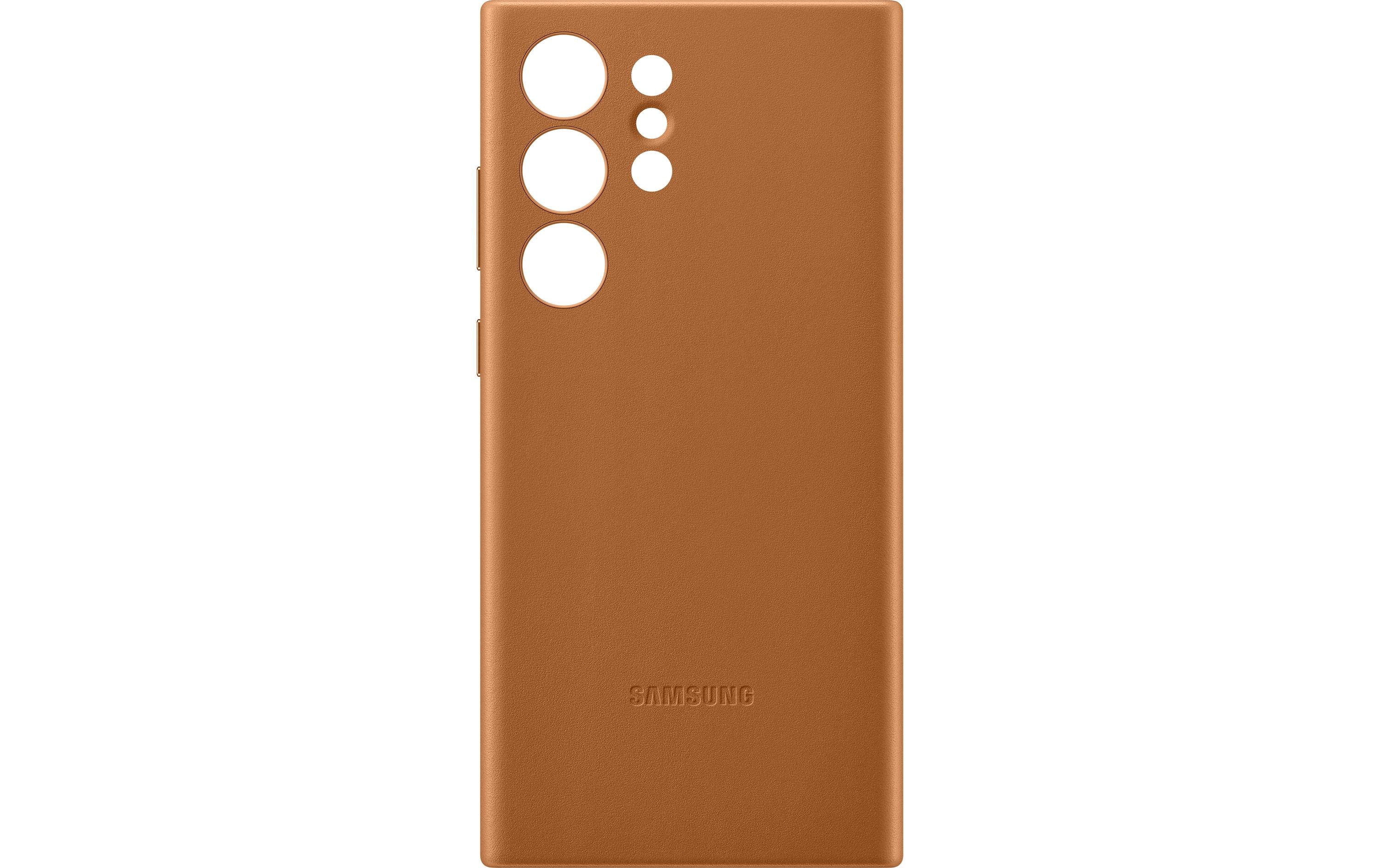 Samsung Back Cover Leather Galaxy S23 Ultra Braun