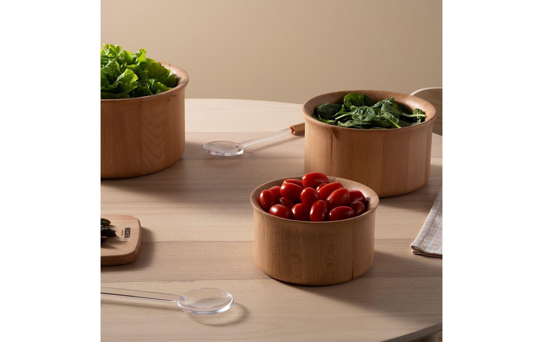 Bodum Salatschüssel Set Nissen 3-teilig Buche