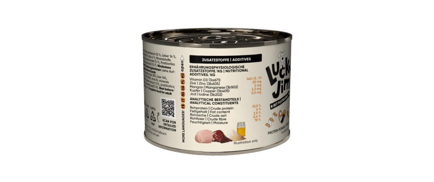 Lucky Jim Nassfutter Mini Adult Huhn und Leber 200 g