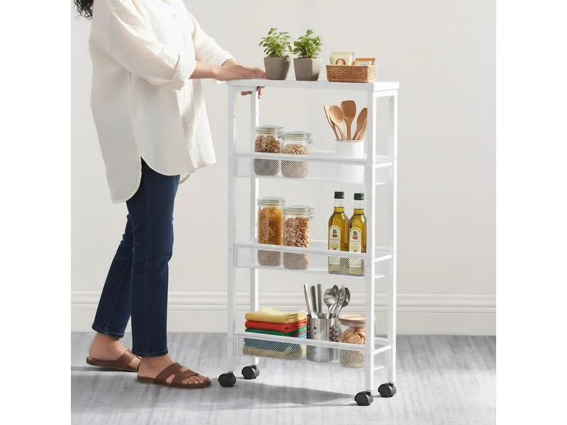 relaxdays Nischenwagen 77 x 13 x 45.5 cm Weiss