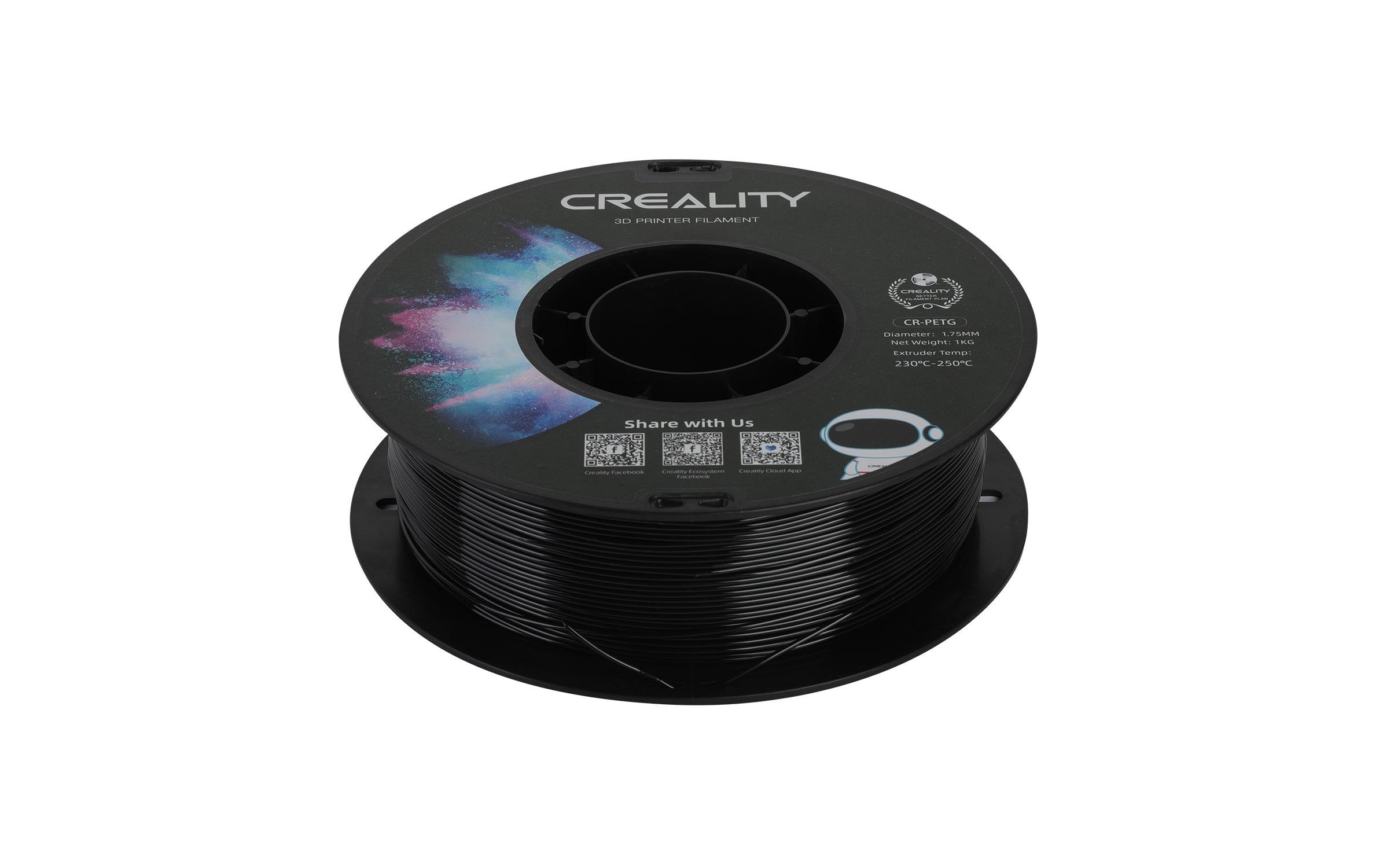 Creality Filament PETG, Schwarz, 1.75 mm, 1 kg Creality Filament PETG, Schwarz, 1.75 mm, 1 kg