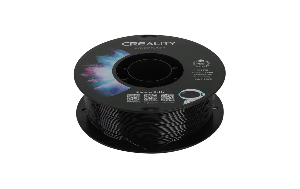 Creality Filament PETG, Schwarz, 1.75 mm, 1 kg Creality Filament PETG, Schwarz, 1.75 mm, 1 kg