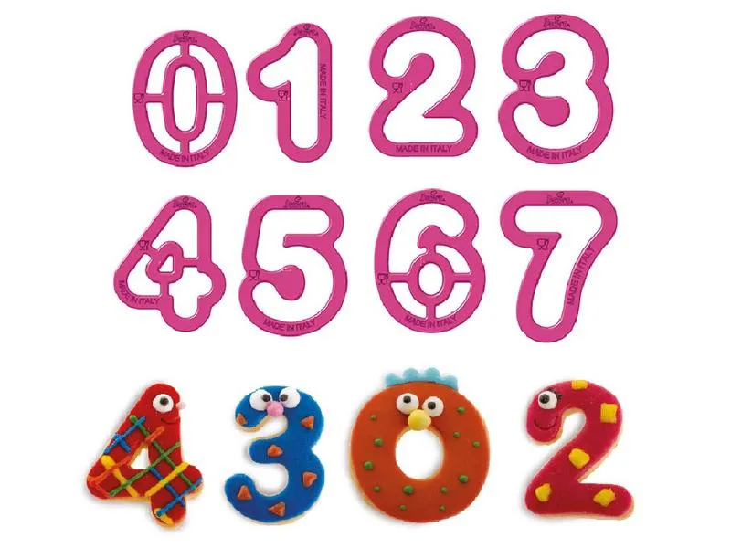 Decora Guetzli-Ausstecher-Set 9 Stück, Zahlen Decora Guetzli-Ausstecher-Set 9 Stück, Zahlen