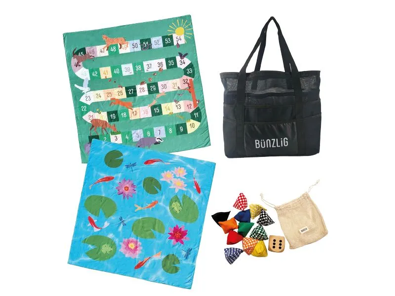 Bünzlig Dog Familienspiel-Set «Leiterlispiel und Wurfspiel» Bünzlig Dog Familienspiel-Set «Leiterlispiel und Wurfspiel»