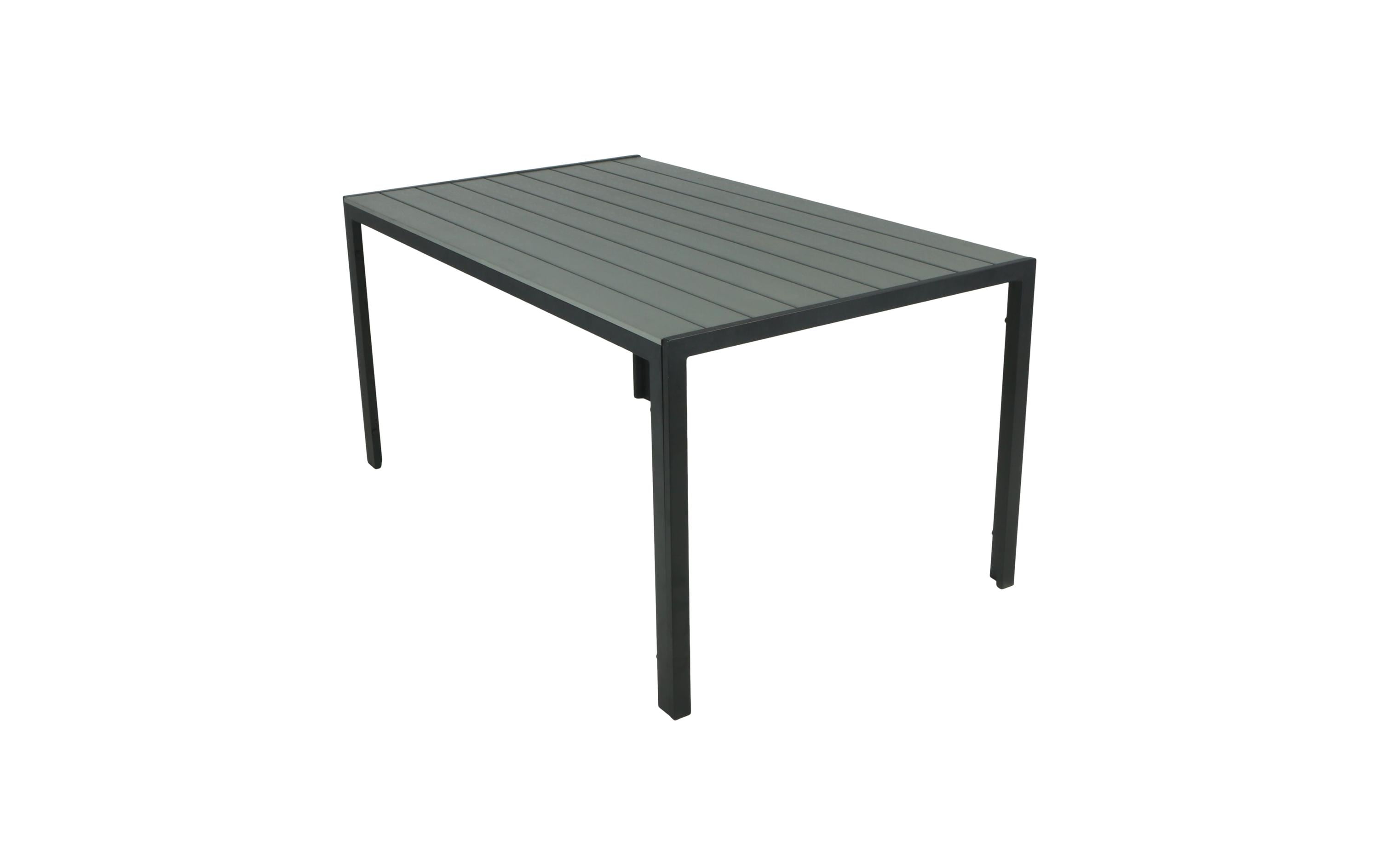 COCON Gartentisch Alice, 150 x 90 x 74 cm, Schwarz/Grau