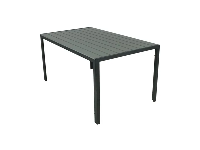 COCON Gartentisch Alice, 150 x 90 x 74 cm, Schwarz/Grau