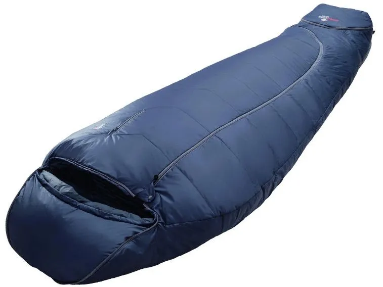 Grüezi Bag Schlafsack Biopod Wolle Zero XL 2 °C 200 cm, Nacht Blau