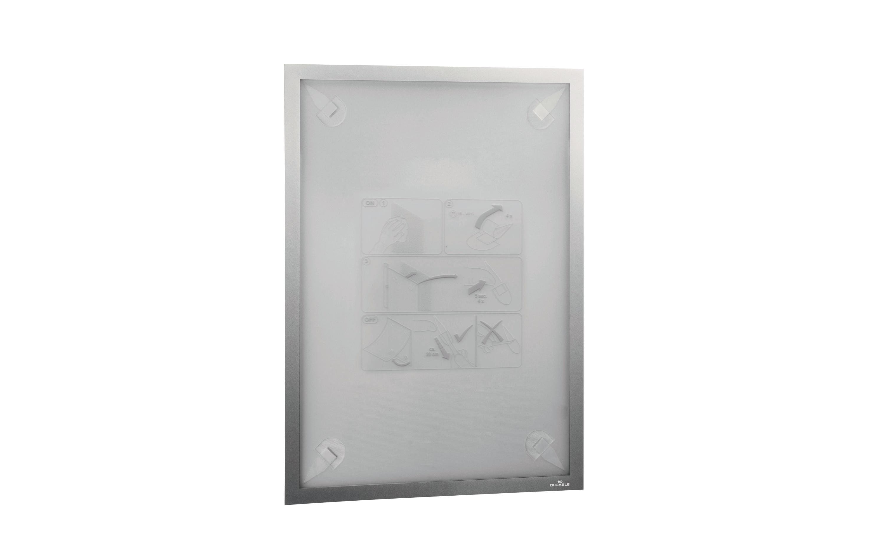 DURABLE Präsentationsrahmen Duraframe Wallpaper A3 Silber
