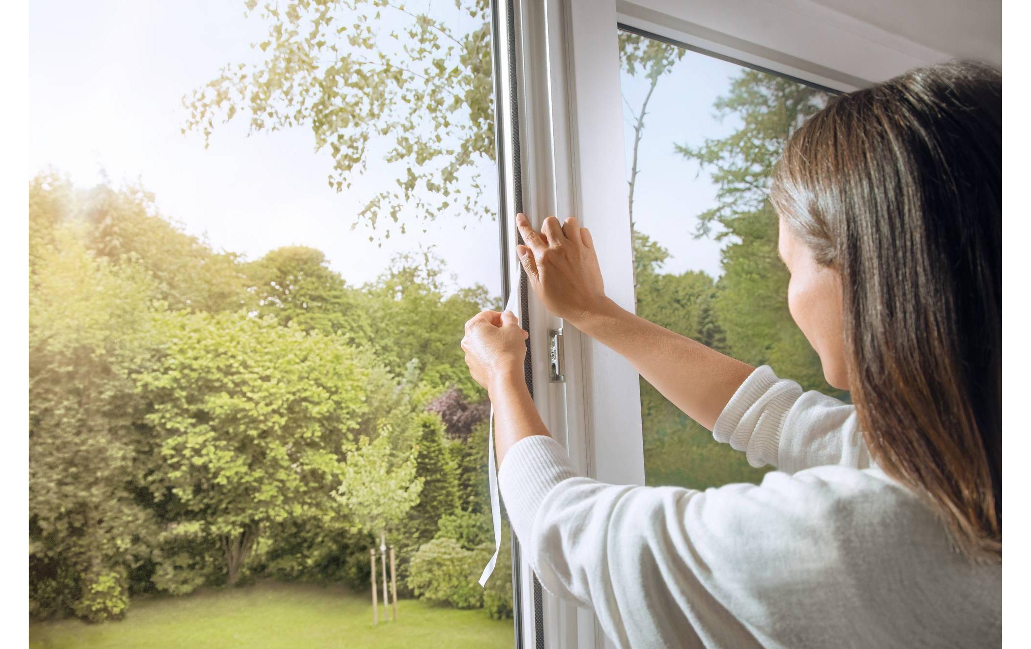 tesa Pollenschutzgitter 120 x 240 cm, Anthrazit-transparent