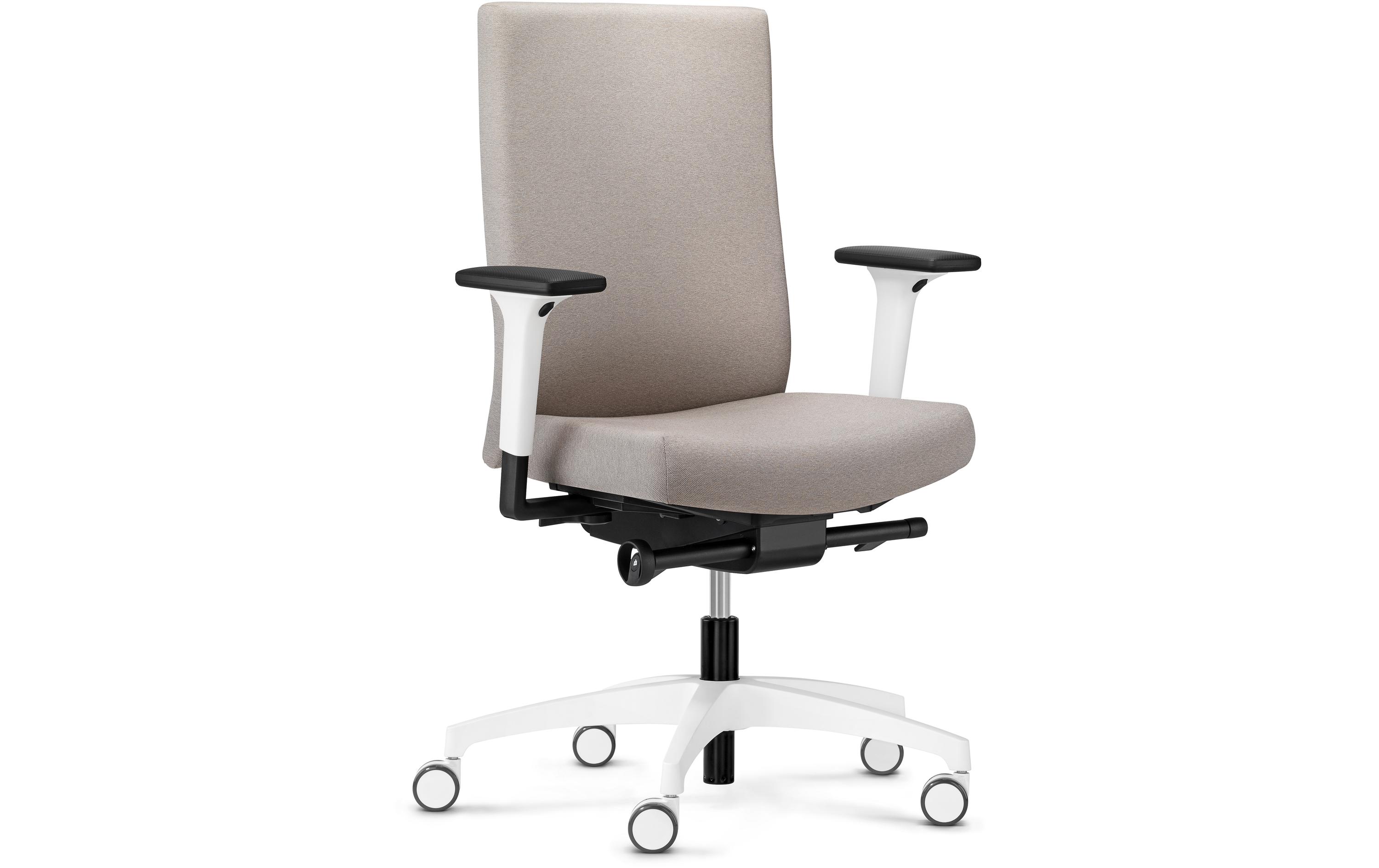 Dauphin Bürostuhl Just Evo Cozy mit PolsterrÃ¼cken, Cappuccino