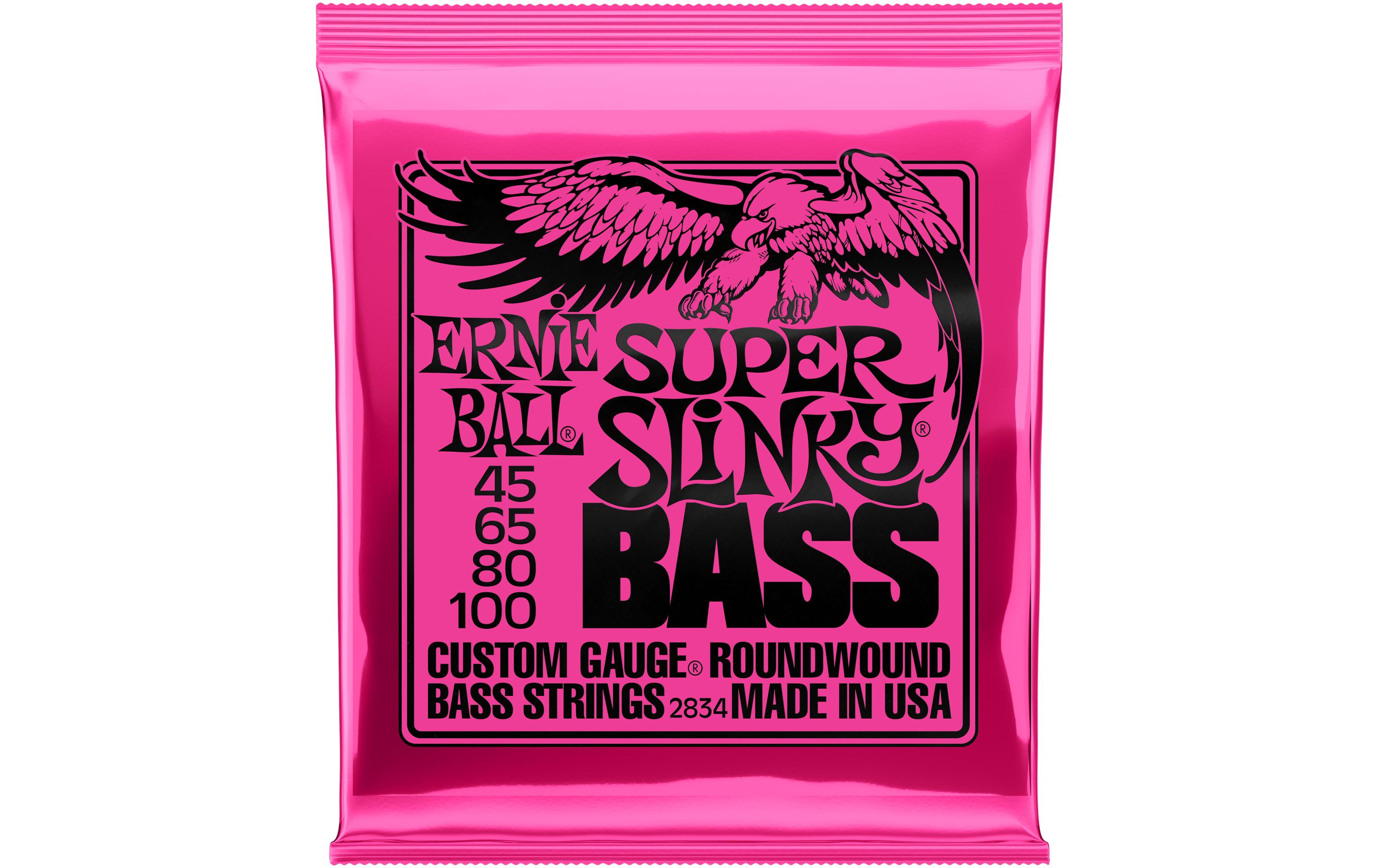 Ernie Ball Basssaiten 2834 Slinky Bass – Super, 45-100
