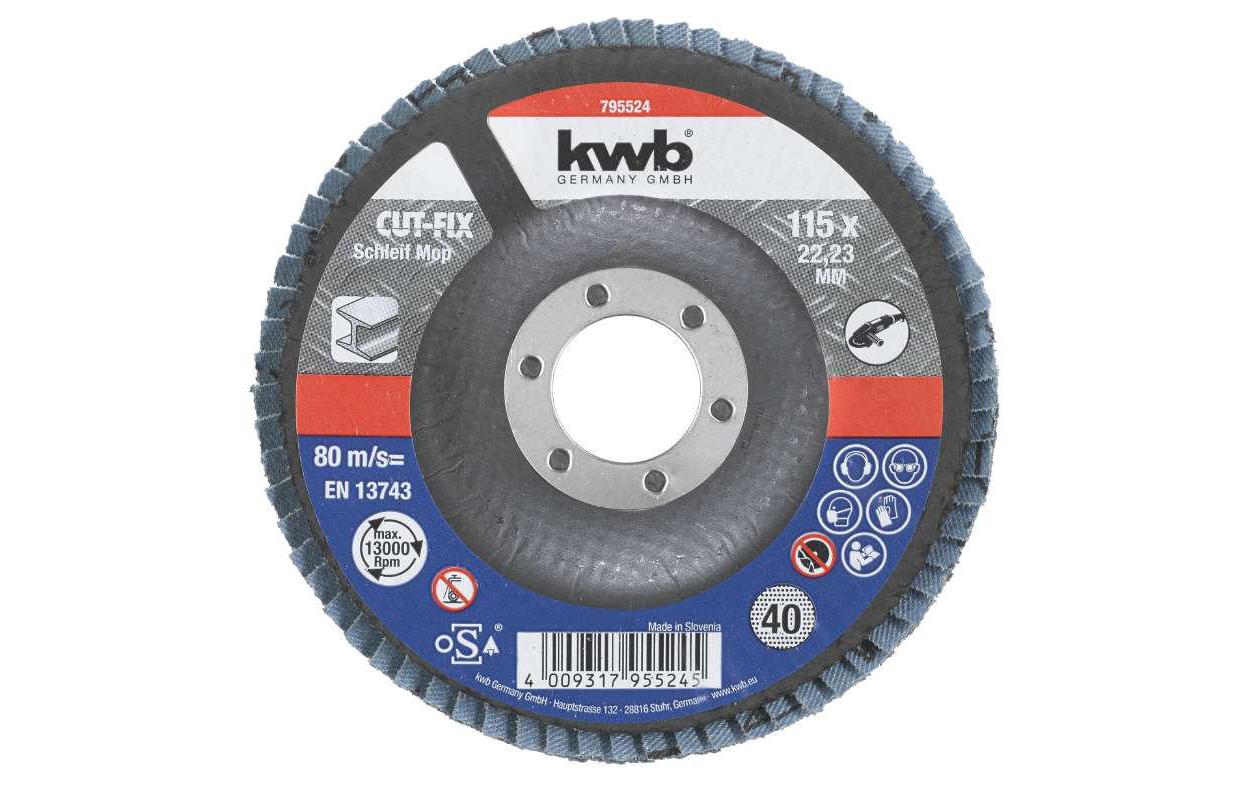 kwb Schleifscheibe Metall 115 mm K40