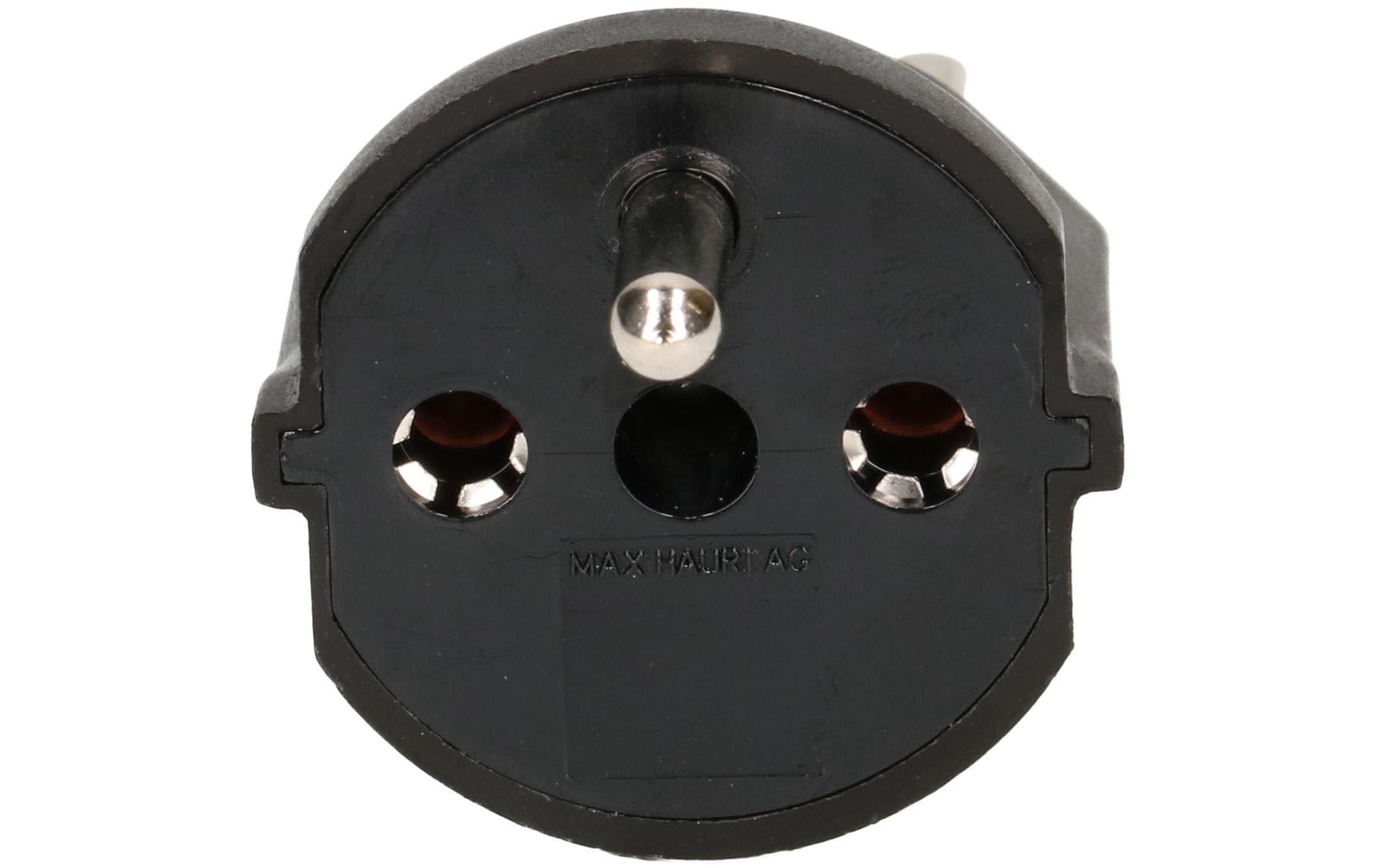 Max Hauri Fixadapter Schuko – Typ 23 Schwarz